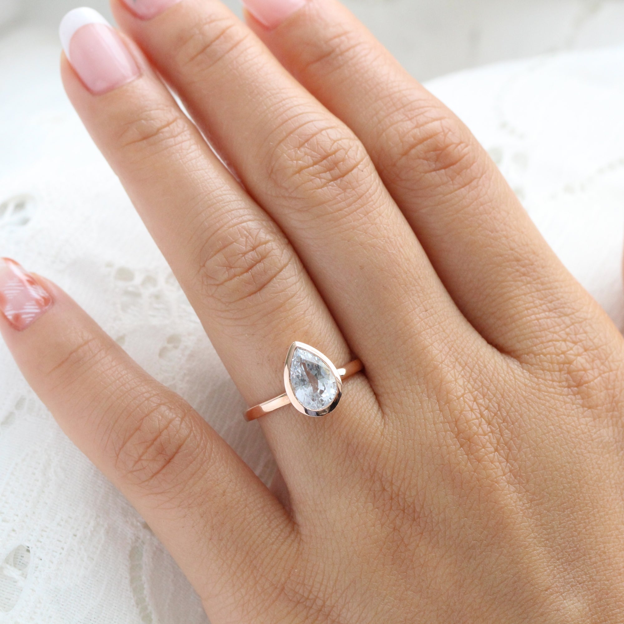 Pear on sale bezel ring