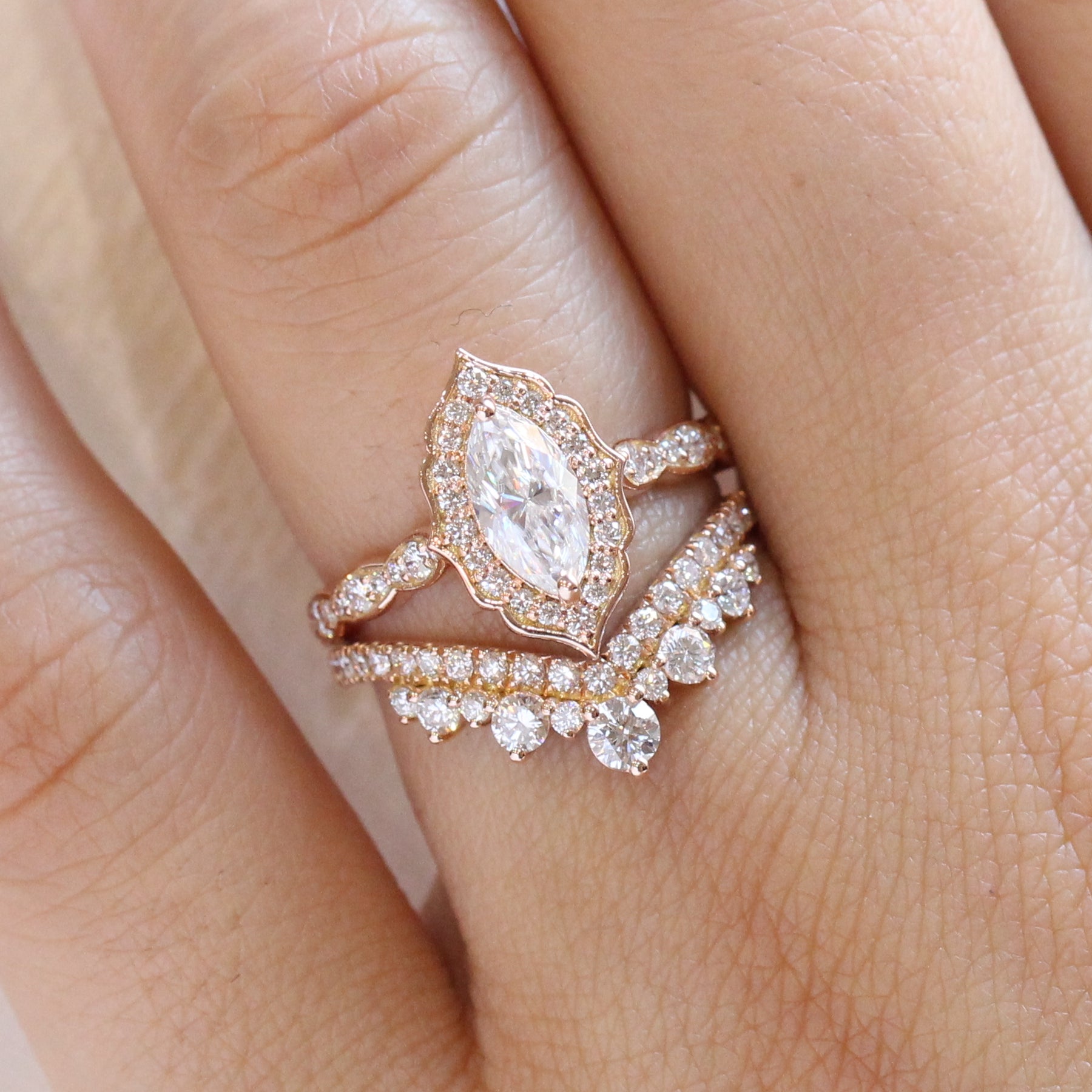 Rose gold hot sale marquise ring