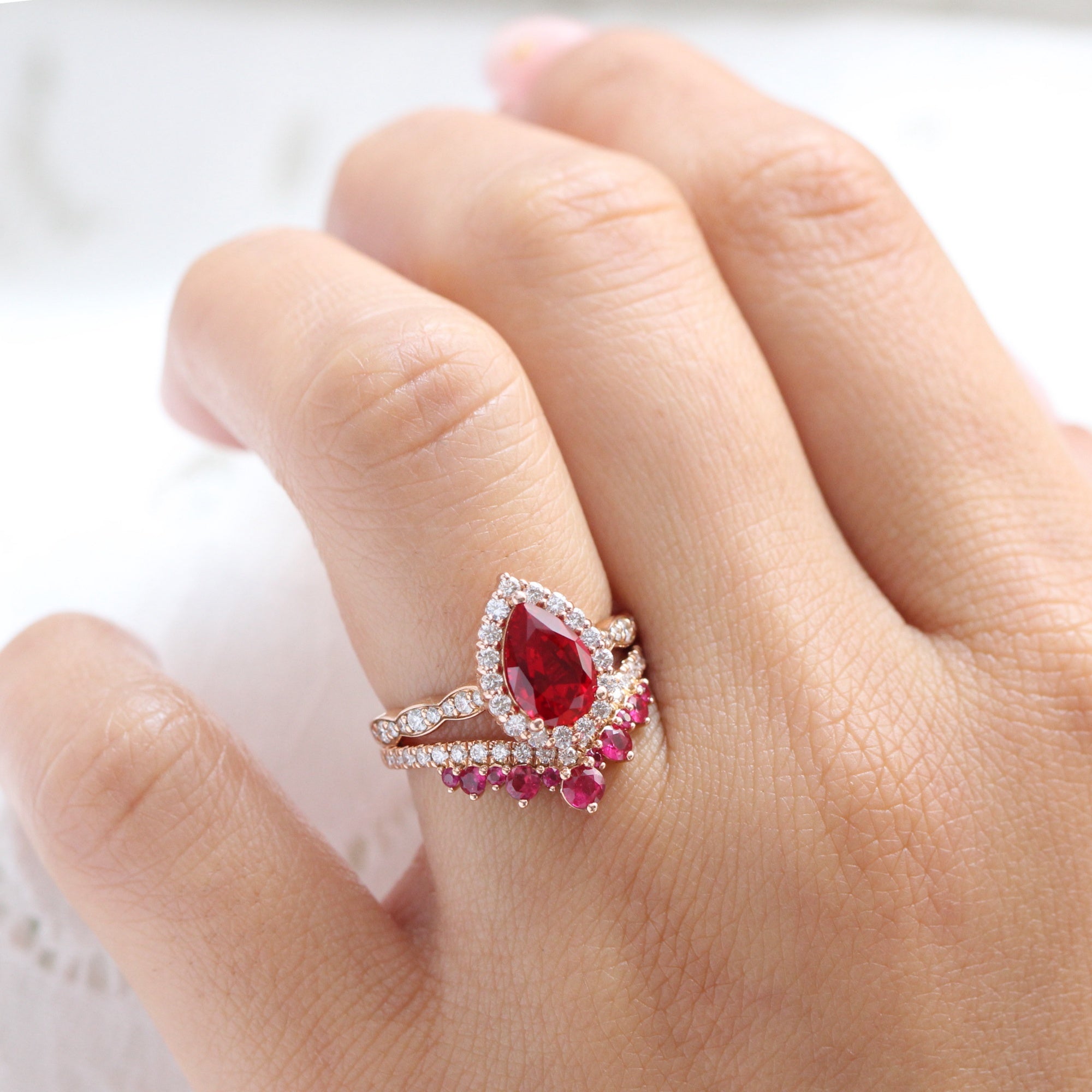 Deep red hot sale ruby ring