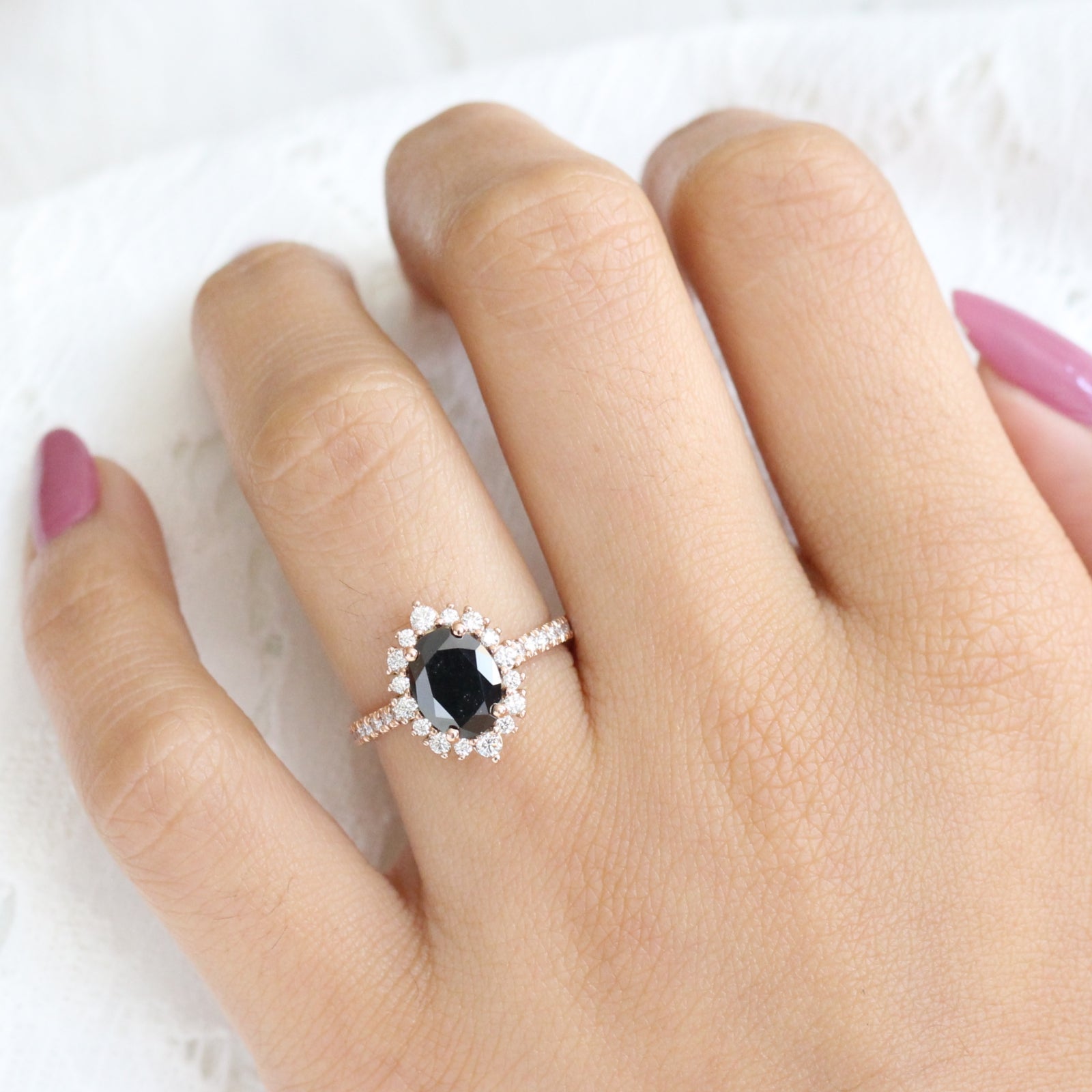 3 carat black on sale diamond ring