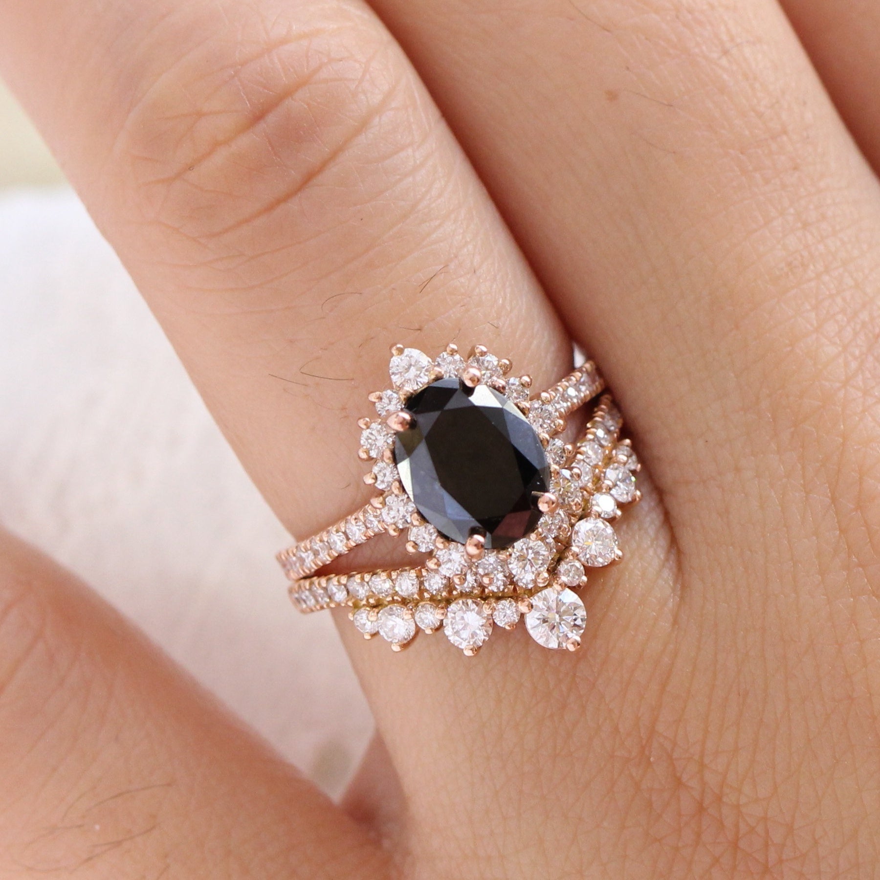 2 carat black diamond store engagement ring