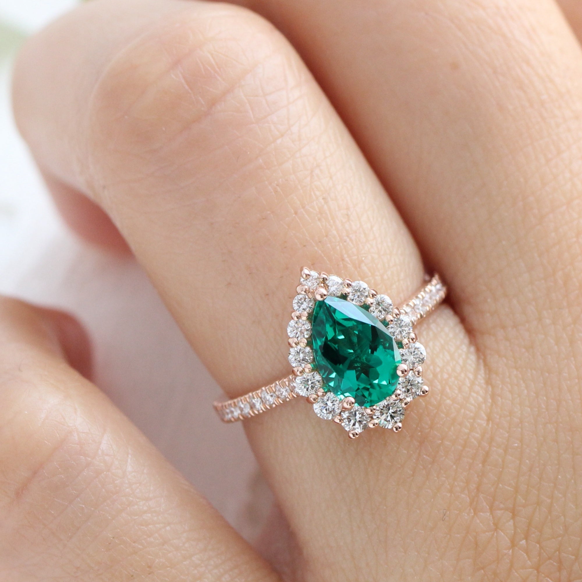 Large hot sale emerald ring