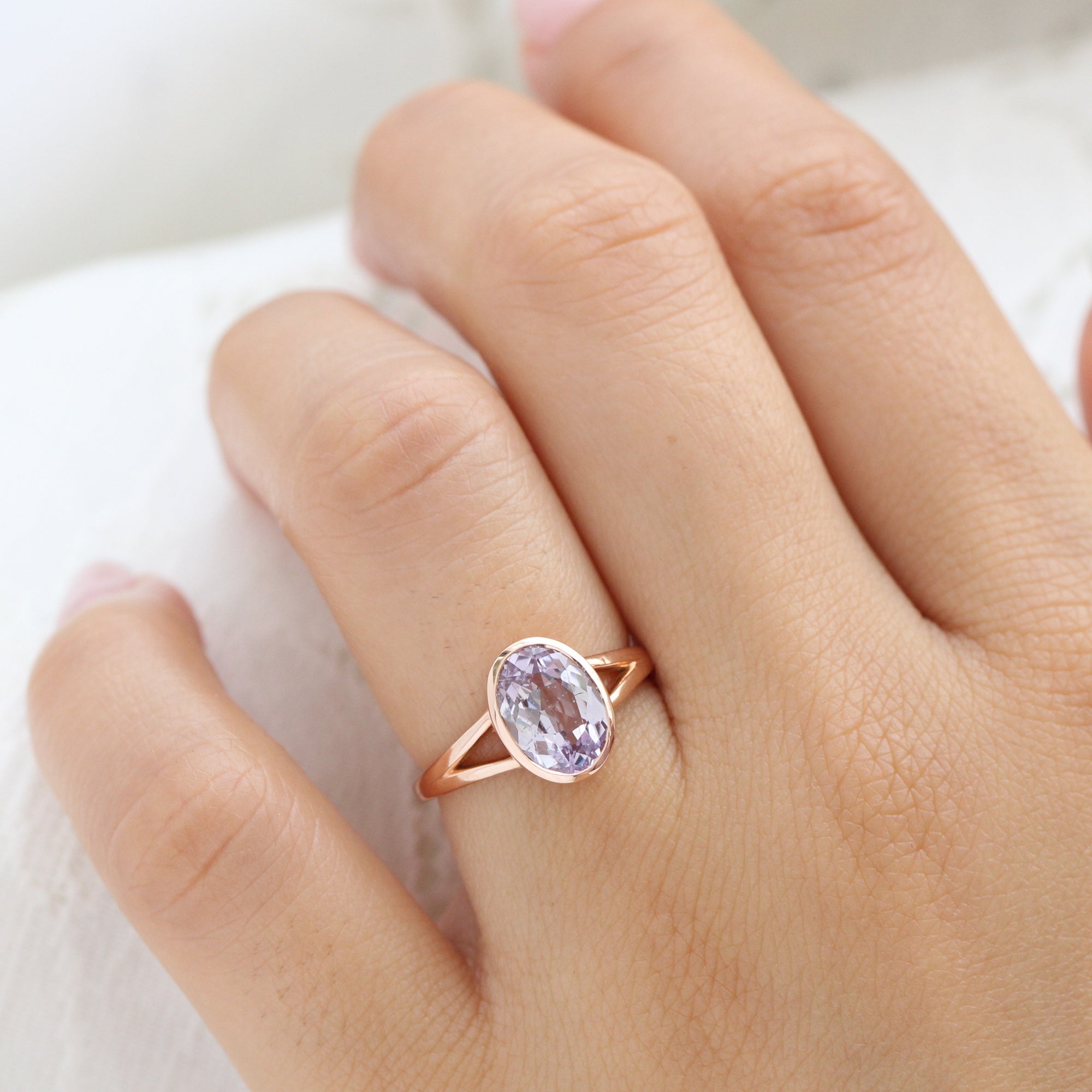 Rose gold 2024 bezel ring