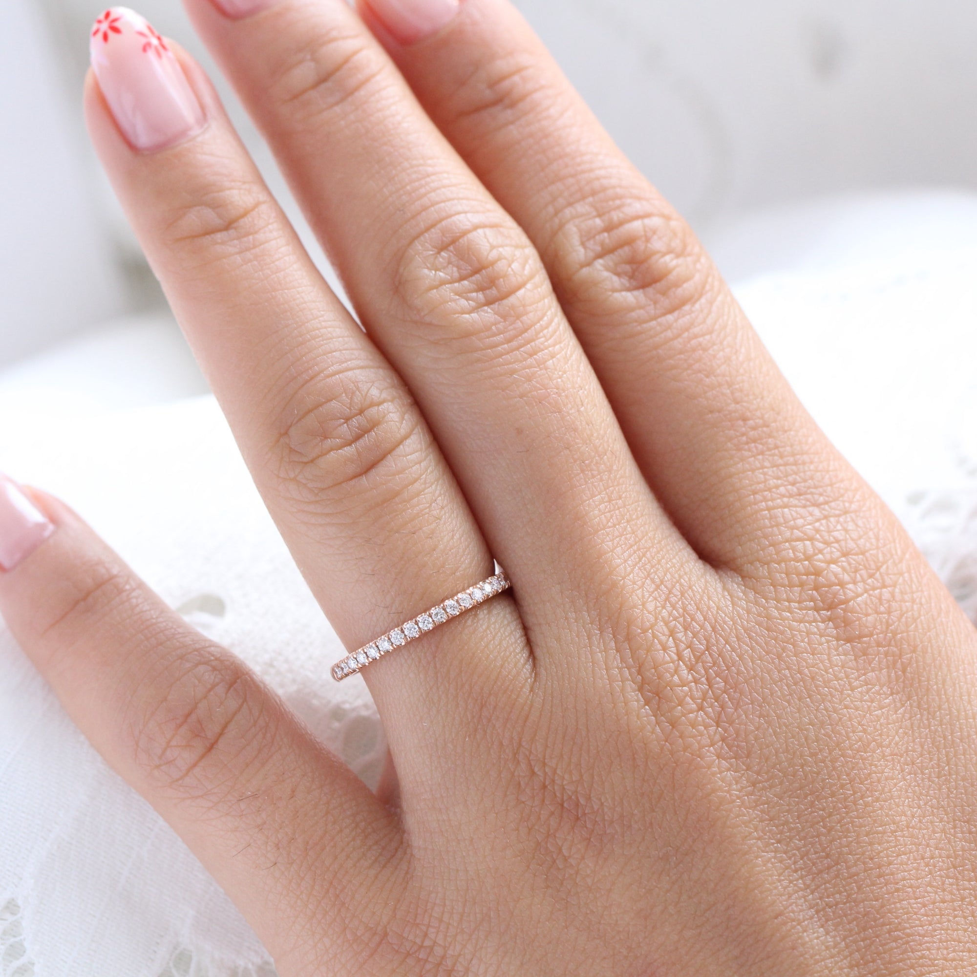 Half pave sale ring