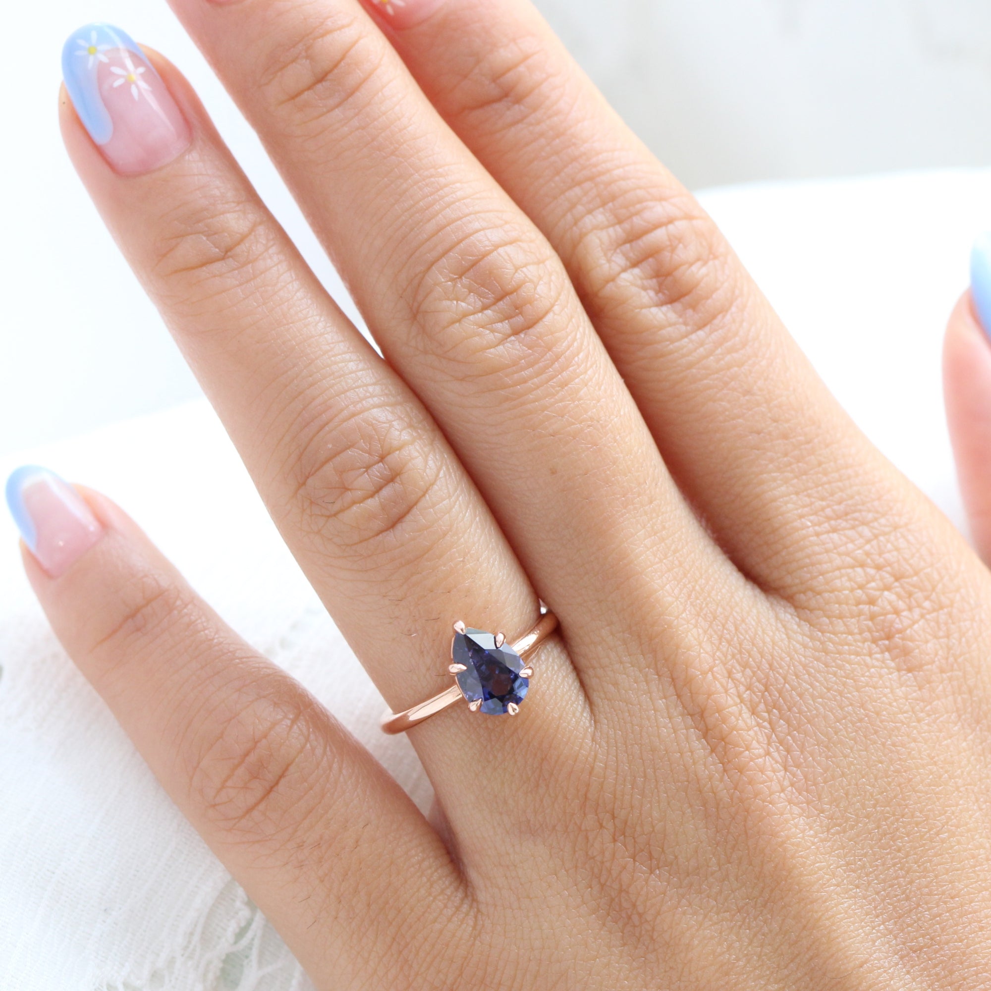 Blue sapphire clearance finger ring