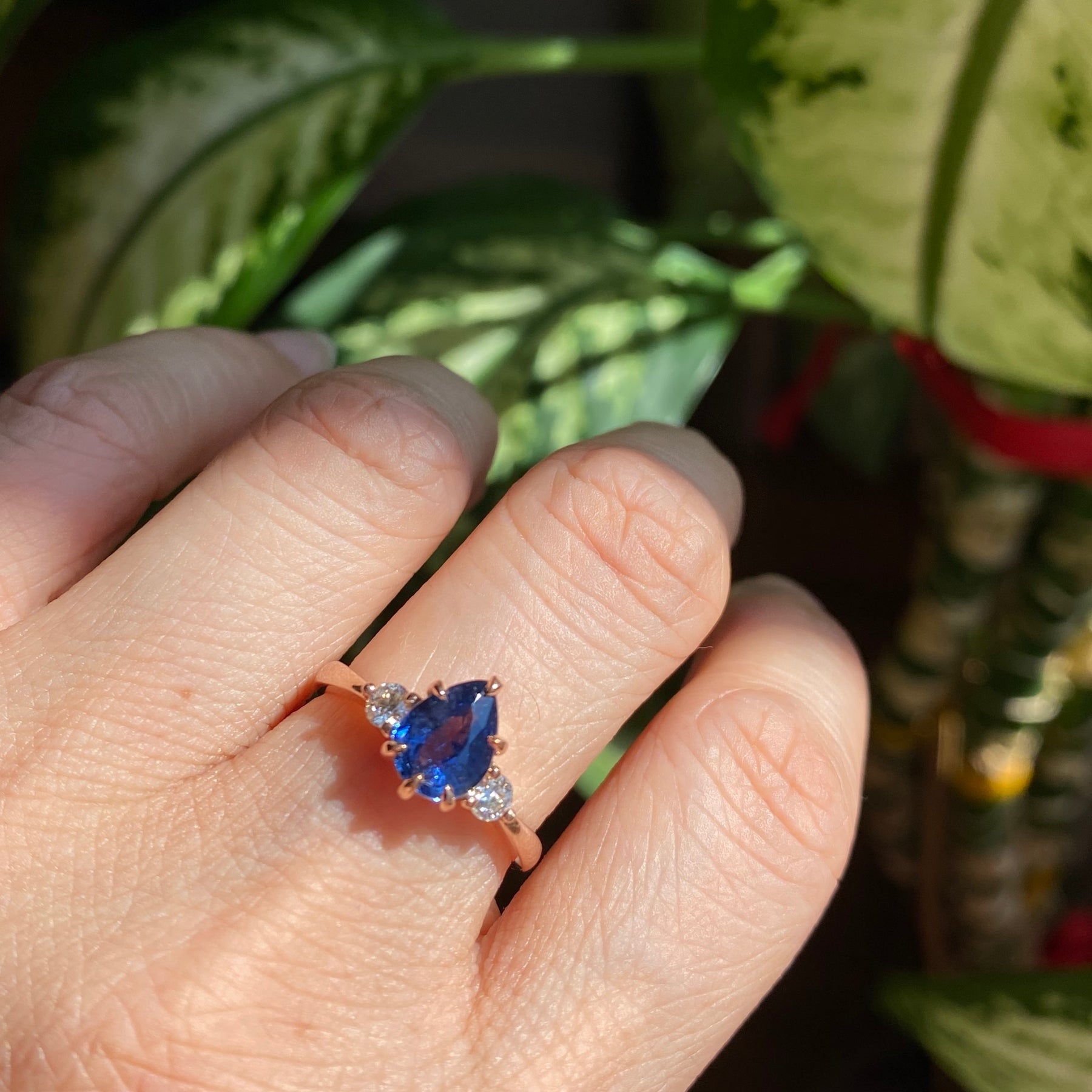 Sapphire center stone engagement on sale rings