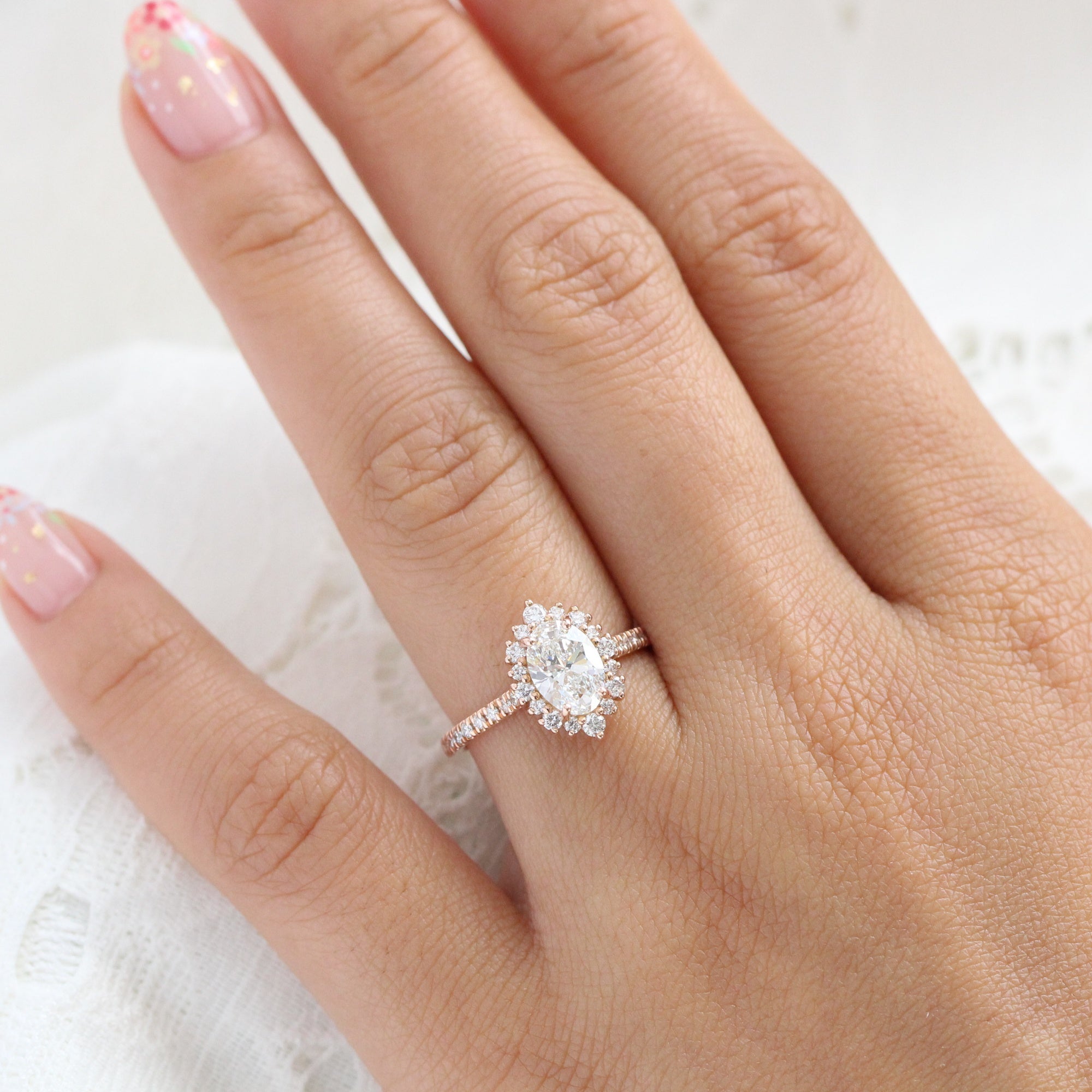 Pave band clearance diamond ring