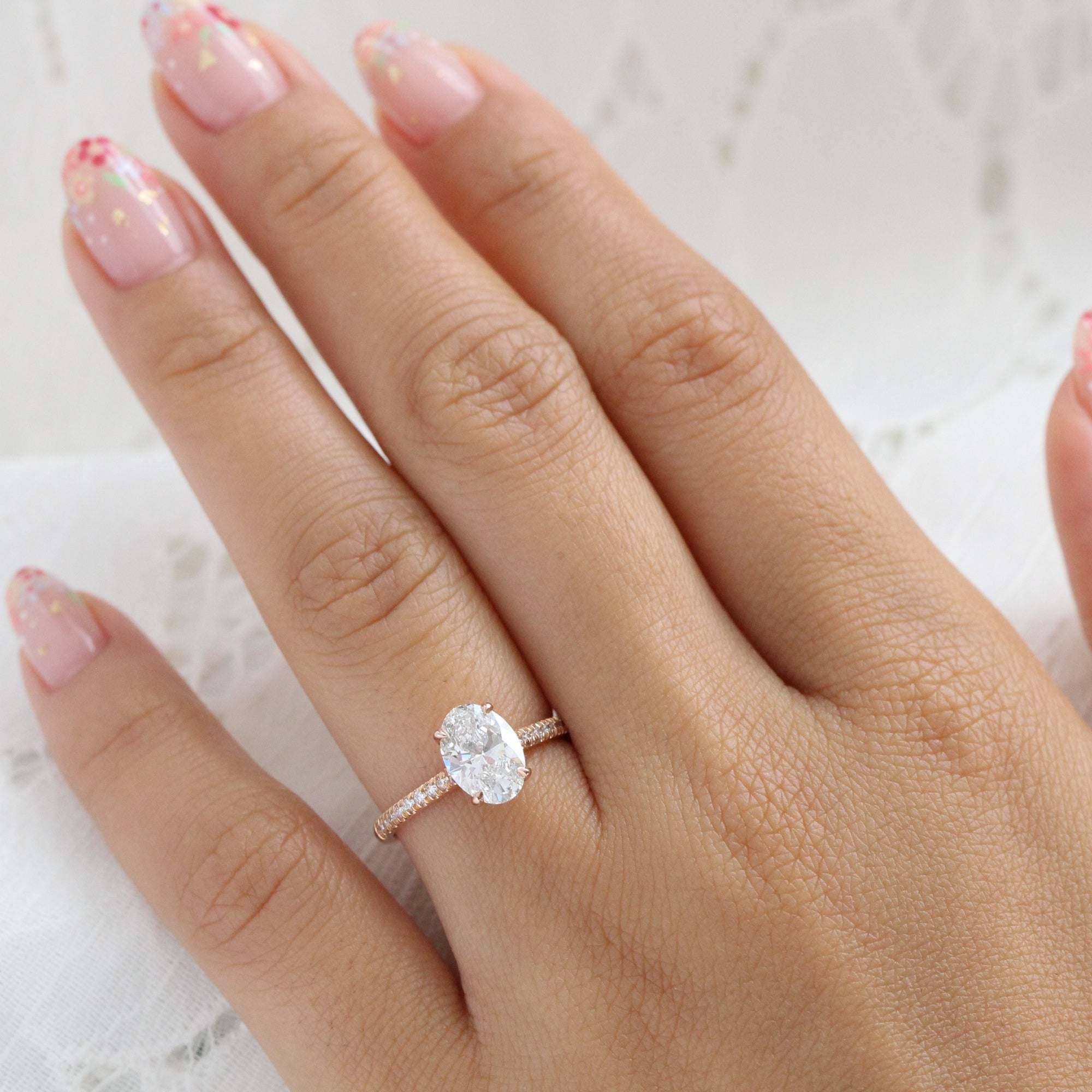 Oval single stone engagement shop rings