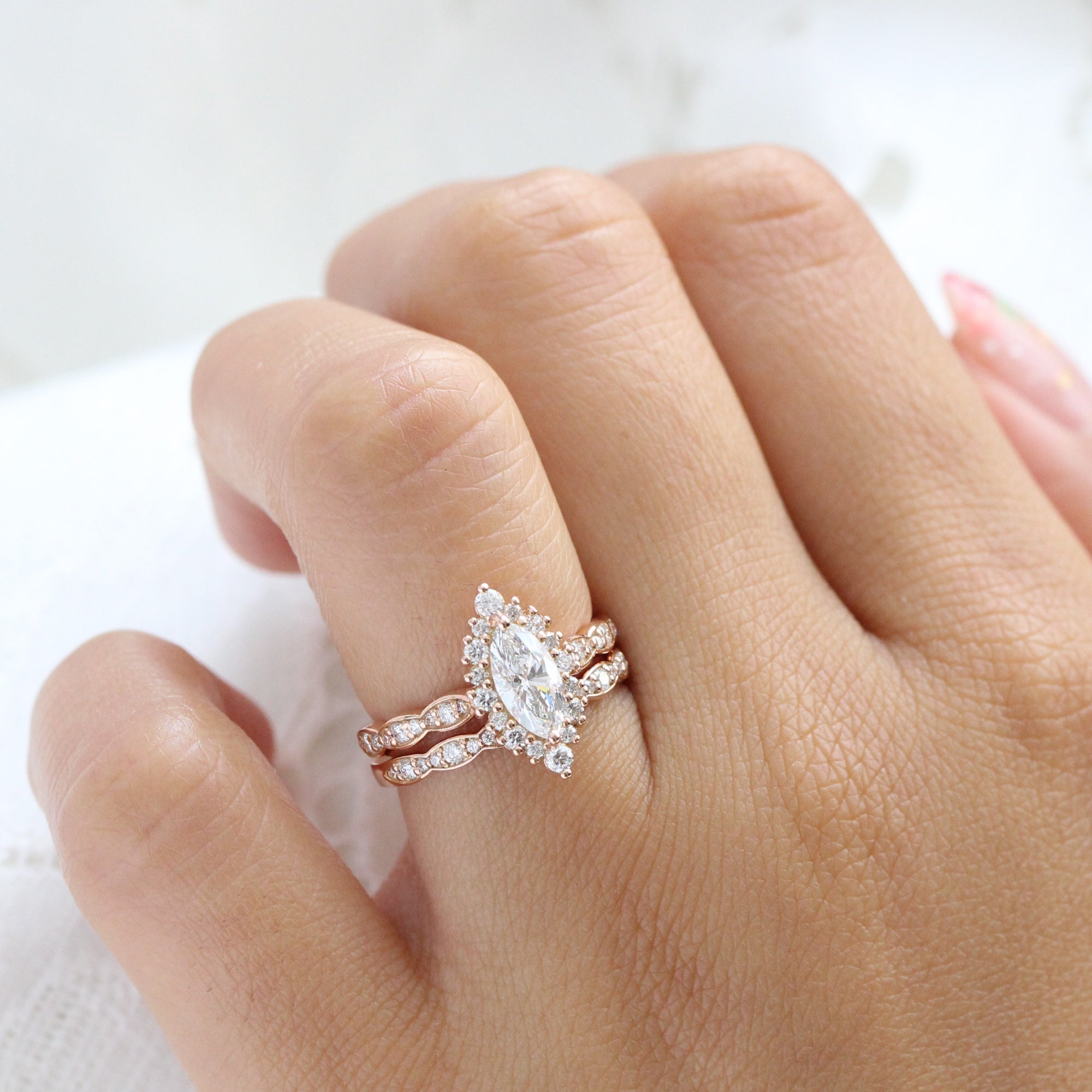 Marquise diamond shop wedding sets