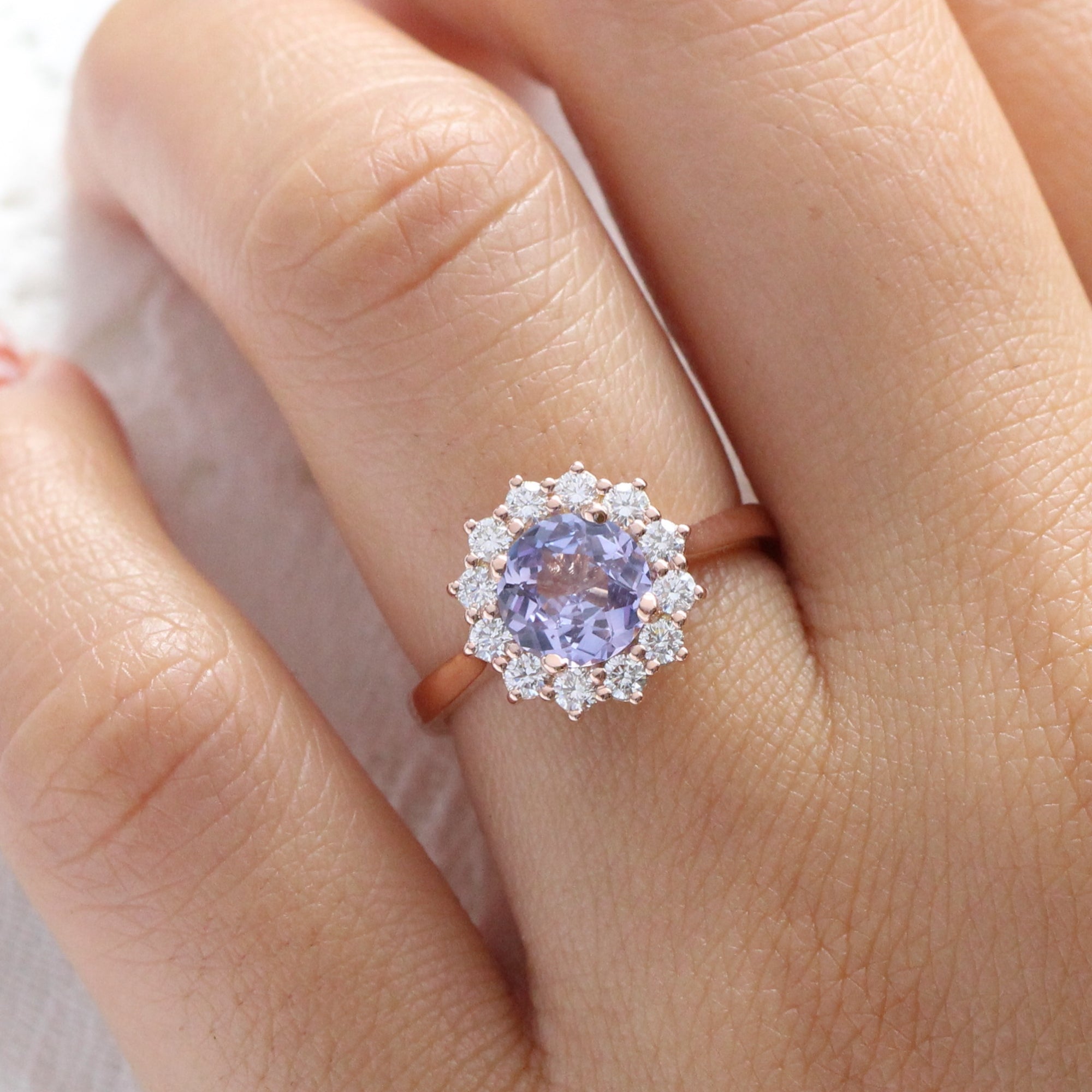 Lilac sapphire deals ring