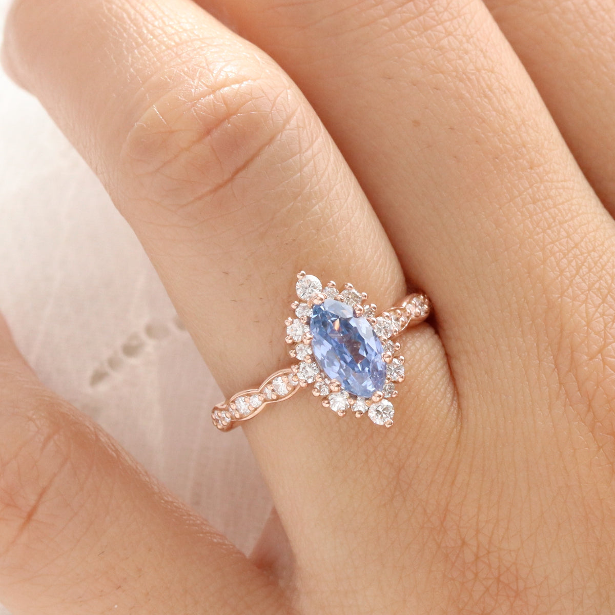 Marquise aqua blue sapphire engagement ring rose gold halo diamond sapphire ring la more design jewelry