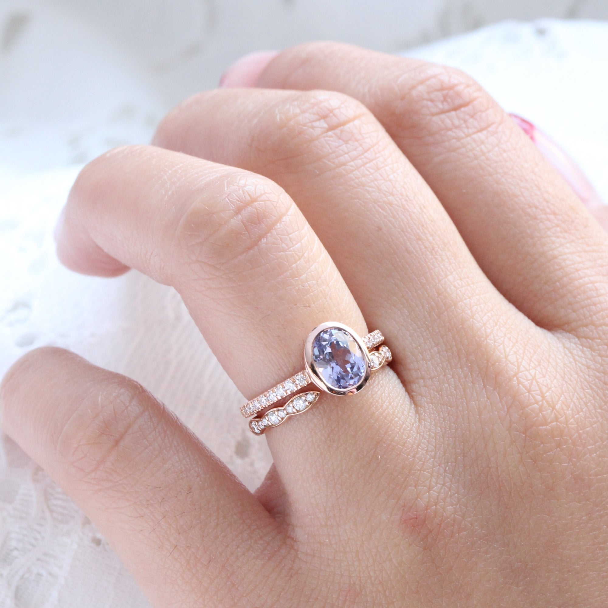 Sapphire deals bezel ring