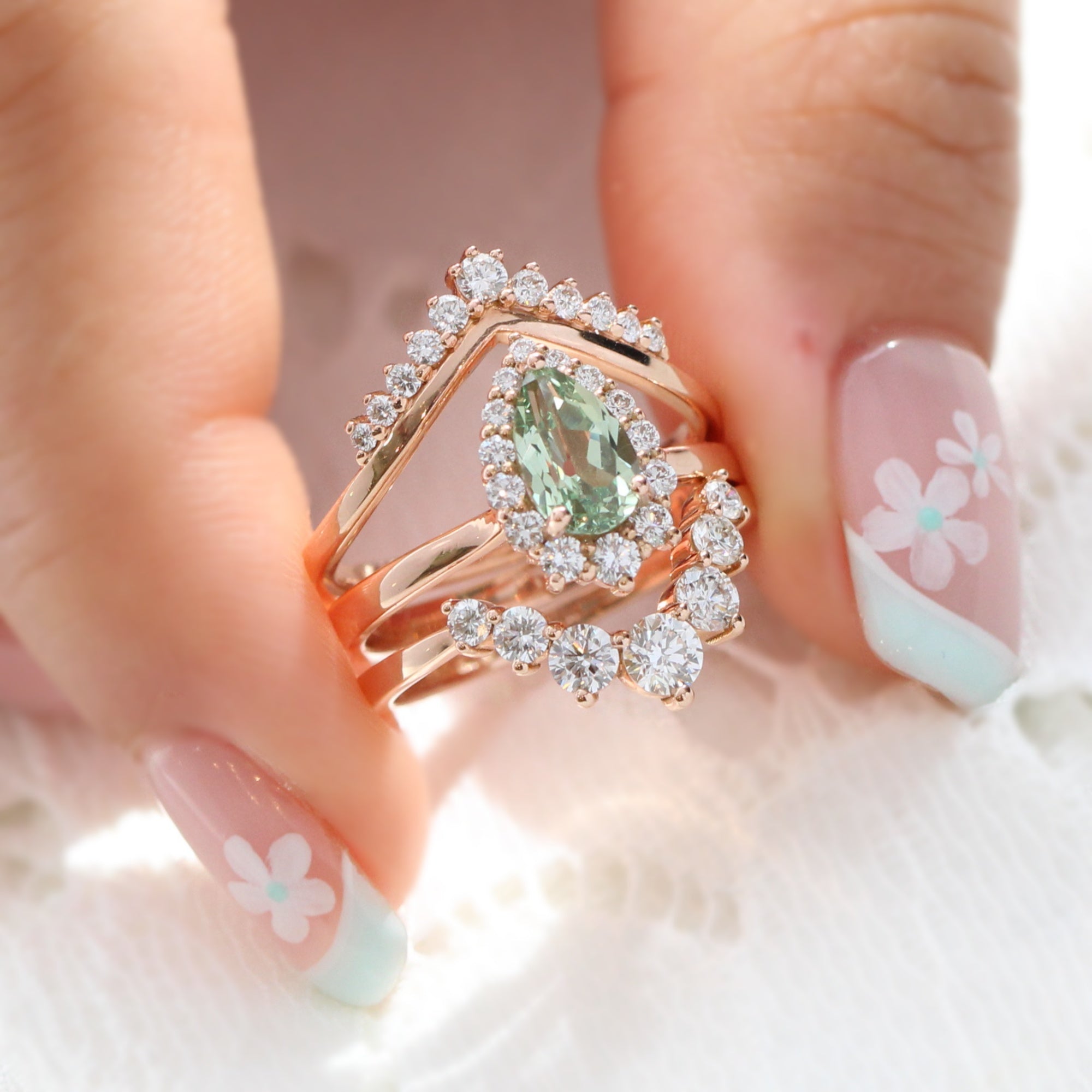 Katherine: Vintage-Inspired Flower Design Diamond Engagement Ring | Ken &  Dana Design