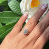 Oval moissanite engagement ring rose gold vintage halo diamond moissanite ring la more design jewelry