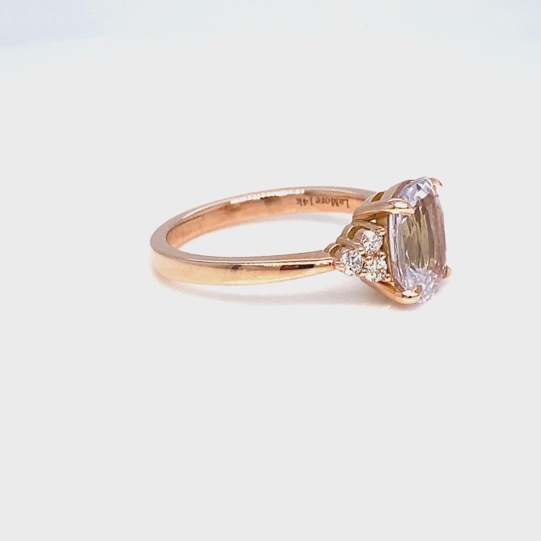 cushion cut white sapphire ring rose gold 3 stone diamond ring la more design jewelry