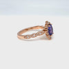 Oval lavender purple sapphire engagement ring rose gold halo diamond sapphire ring la more design jewelry