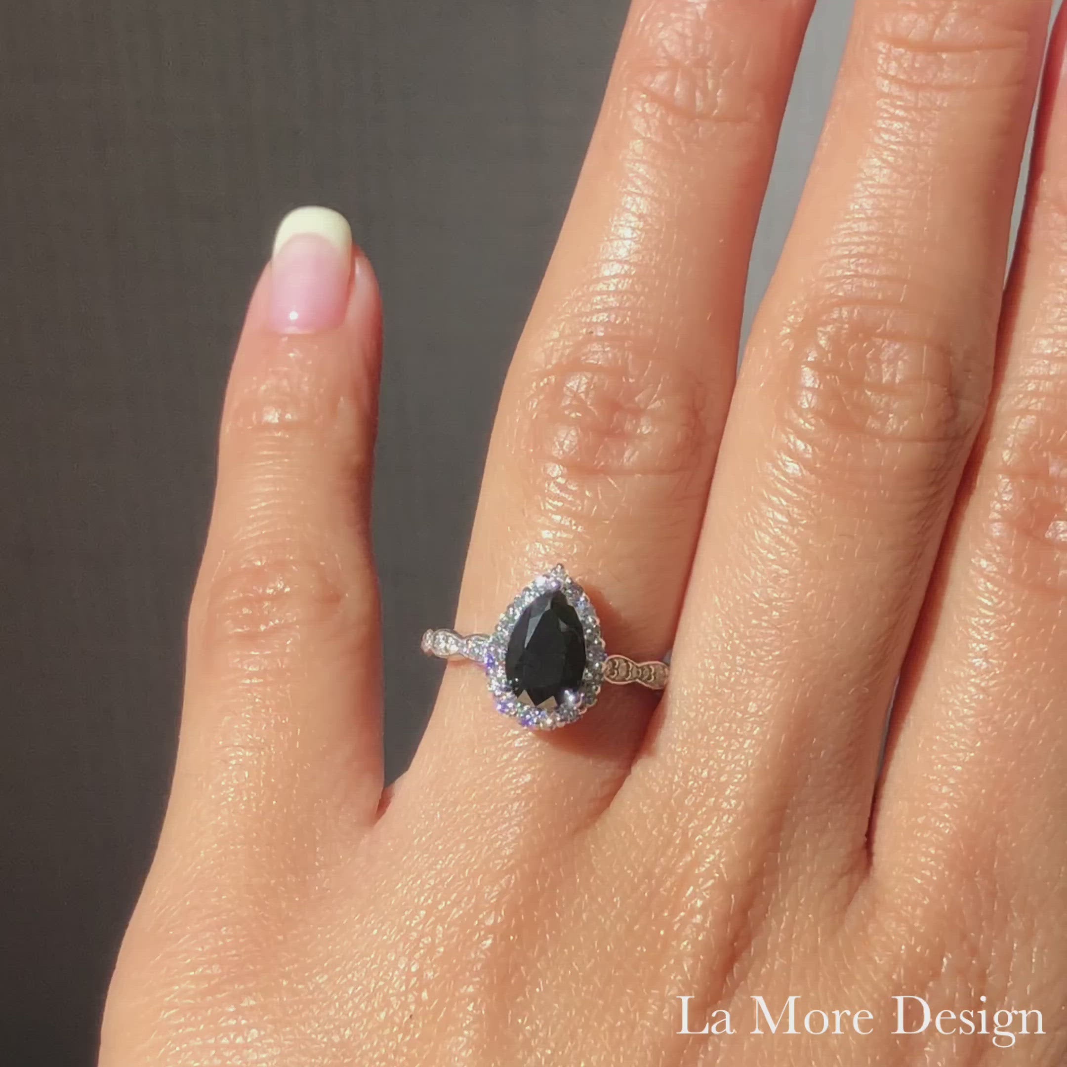 Round black diamond hot sale engagement rings