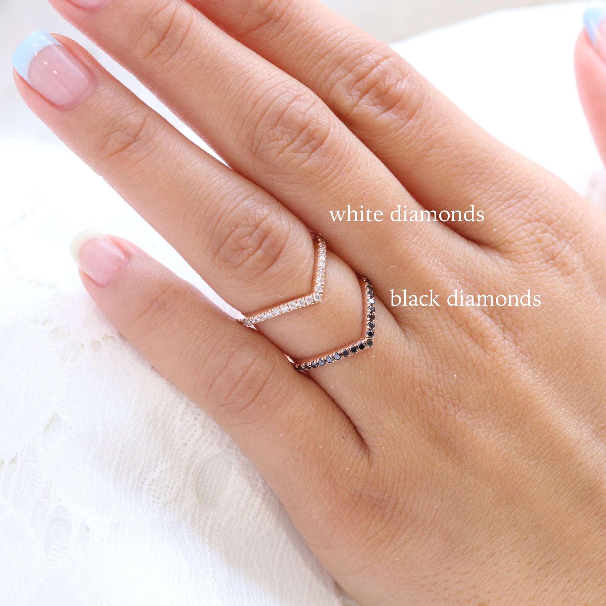 Chevron shaped clearance ring