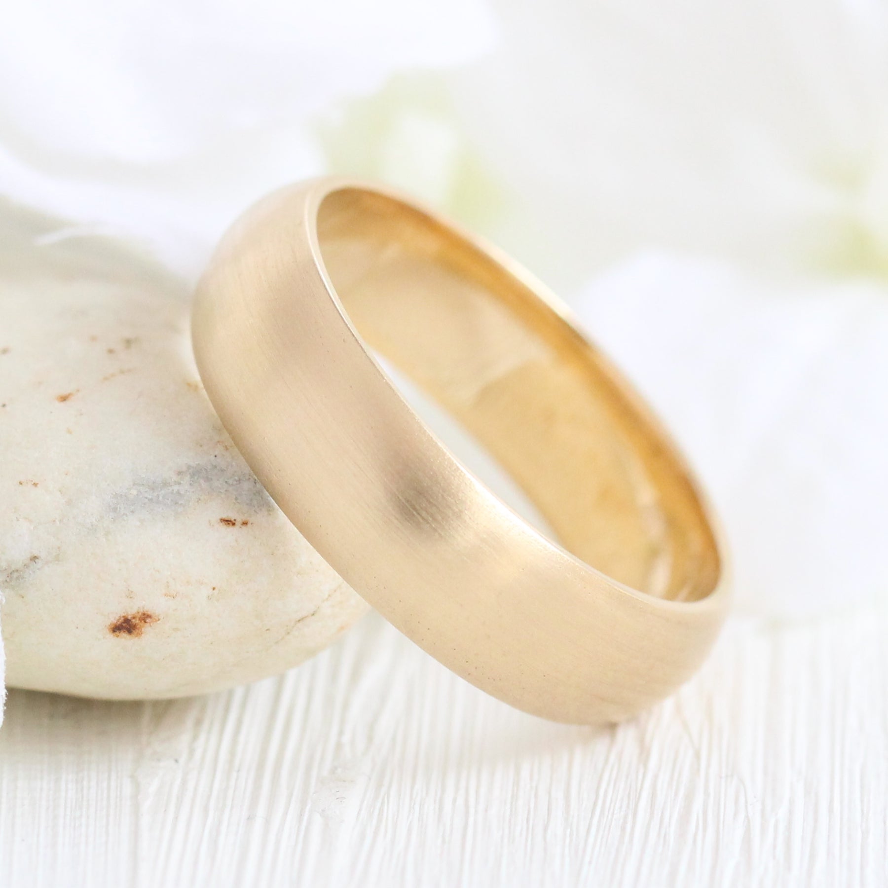 Plain Ring/ Men Ring/ Couple Ring/ Custom Wedding Ring/ Promise Ring/ Rose Gold Ring/ Dome Shape/ Matte/ discount Large Ring