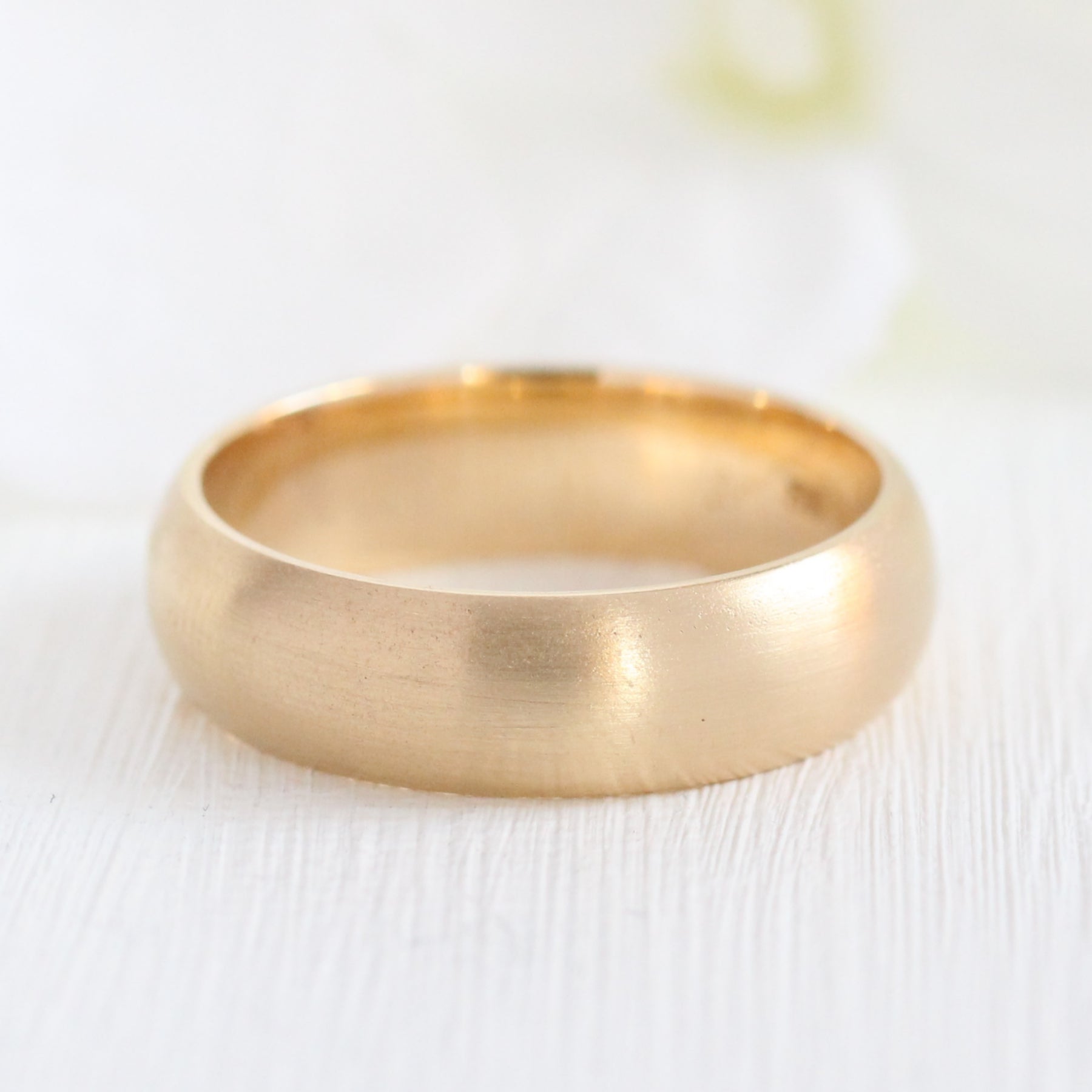Men's Domed Wedding Band Ring