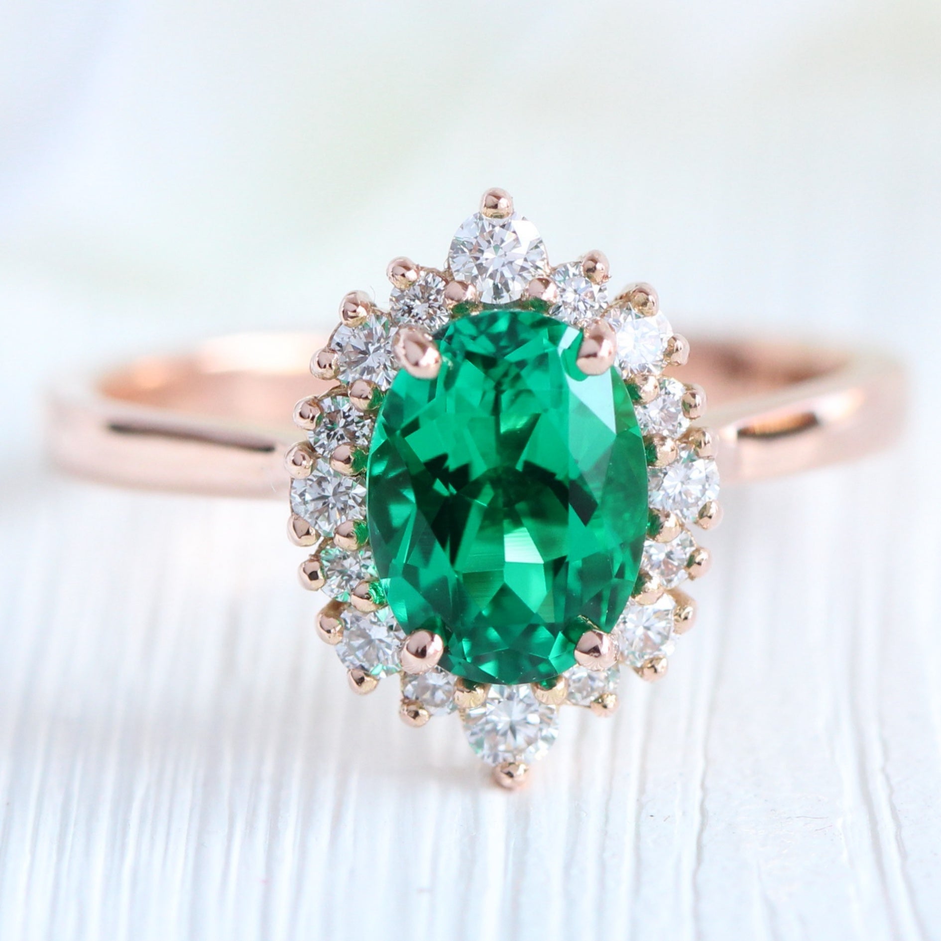 Vintage Emerald & Diamond Navette Ring | Exquisite Jewelry for Every  Occasion | FWCJ