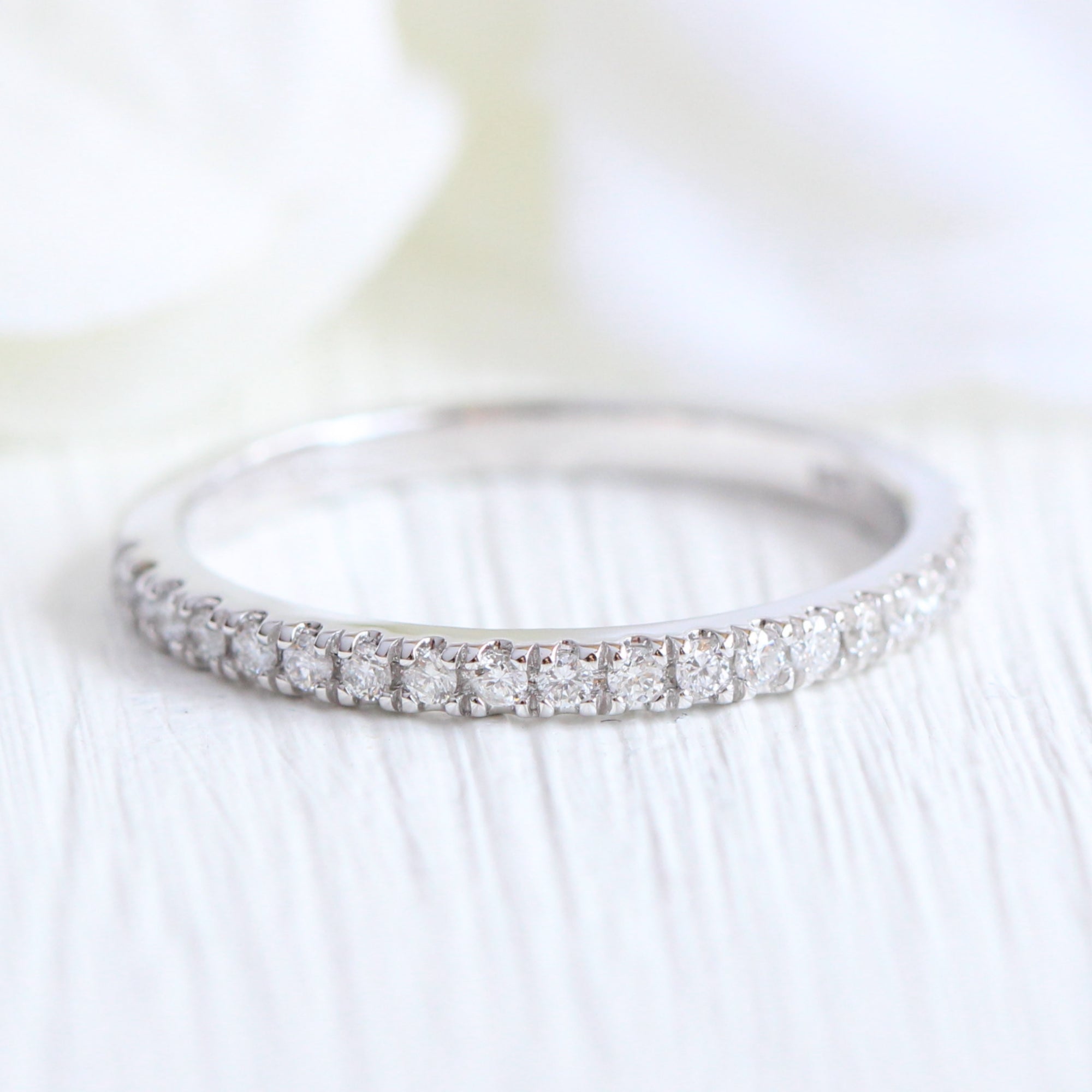 Eternity wedding band, white gold and diamonds - Categories