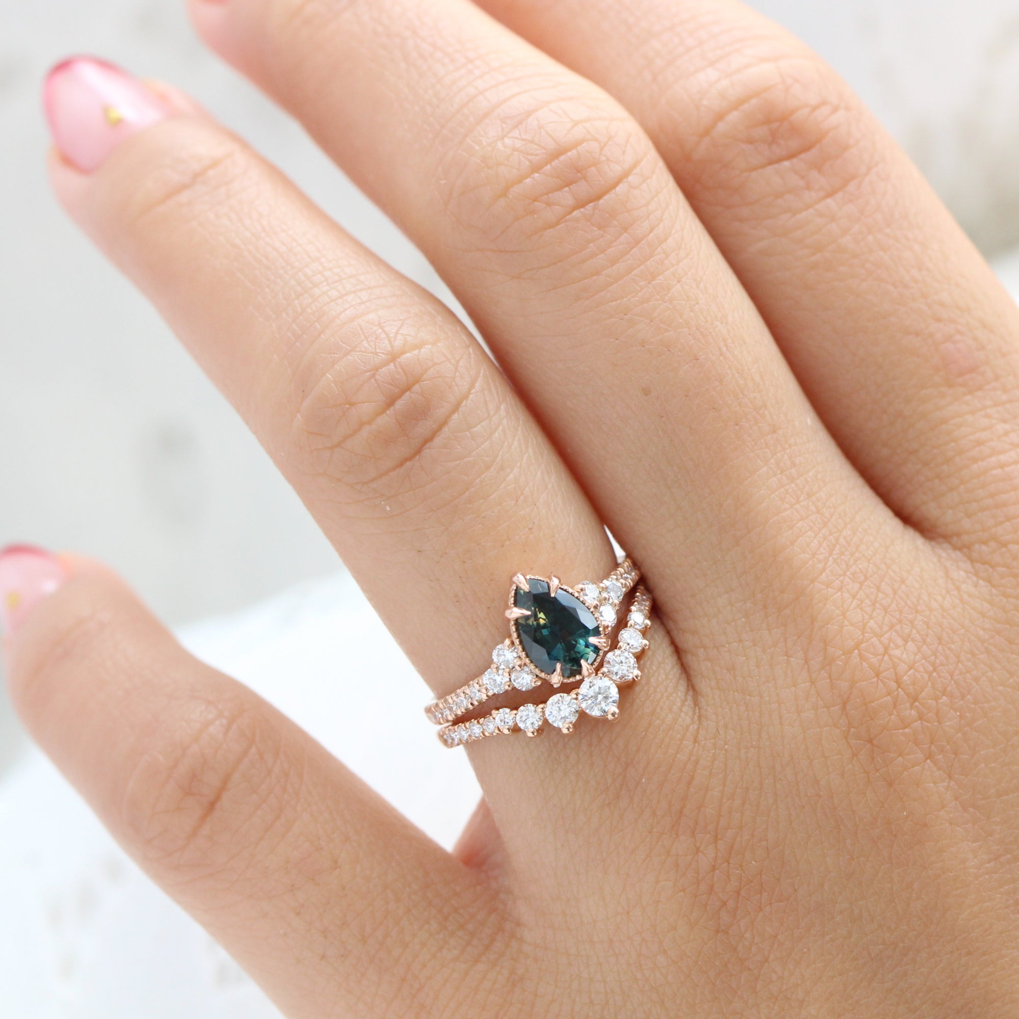 Modern 3 Stone Diamond Ring | Gemma | Sylvie Jewelry