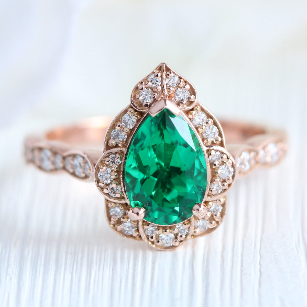 Emerald Engagement Rings, May Birthstone Rings, Green Gemstone Rings ...