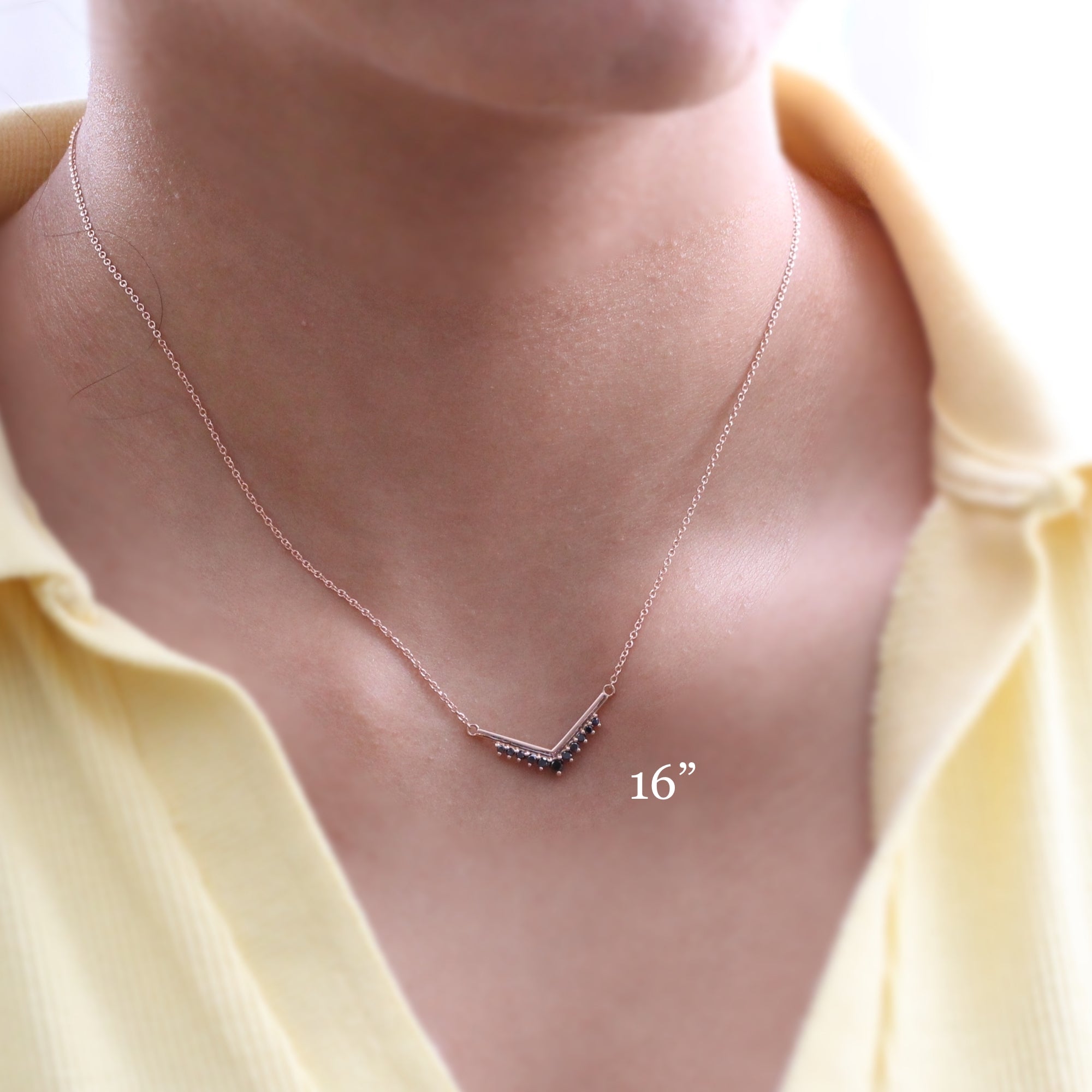 Rose gold v necklace clearance