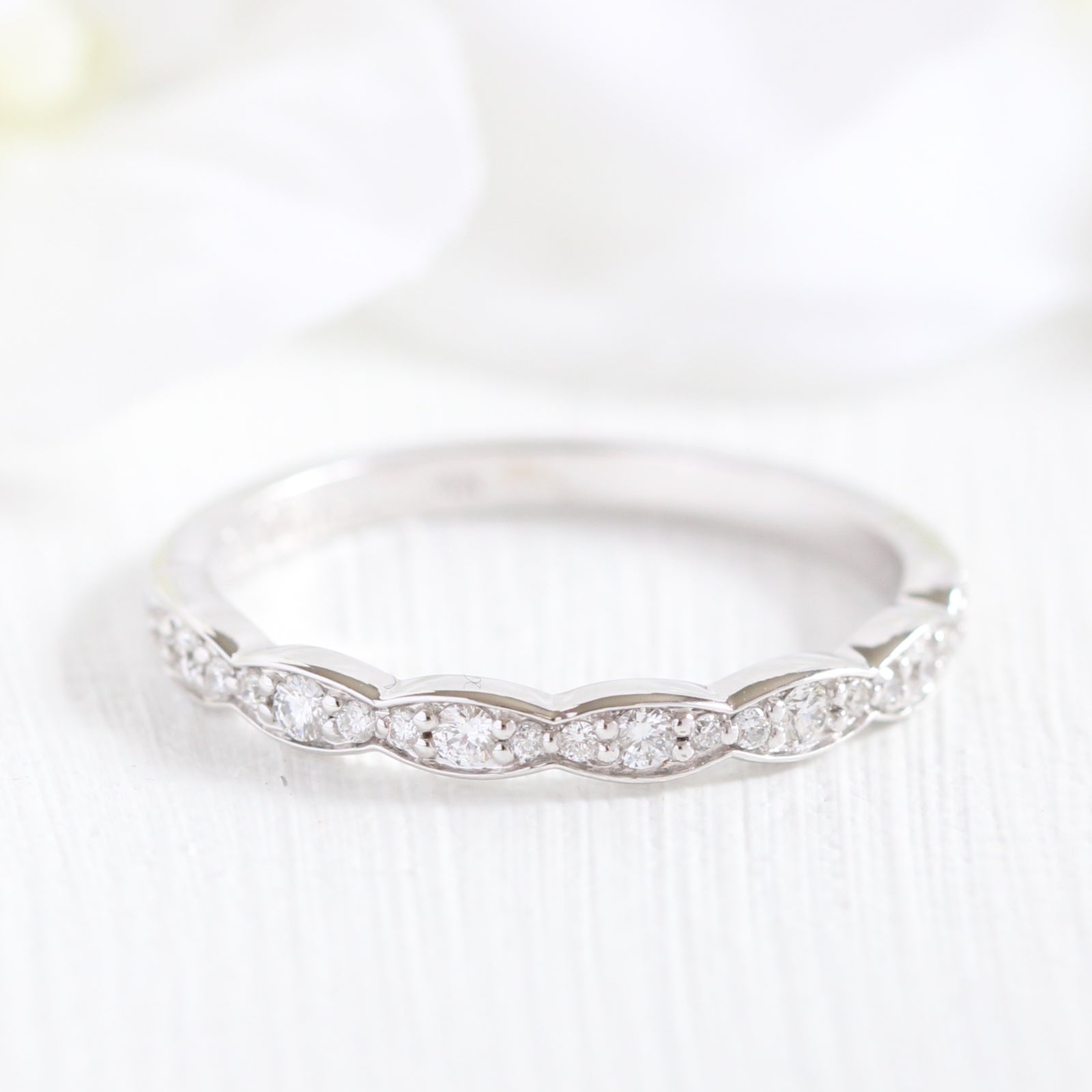 diamond wedding ring white gold half eternity band la more design jewelry