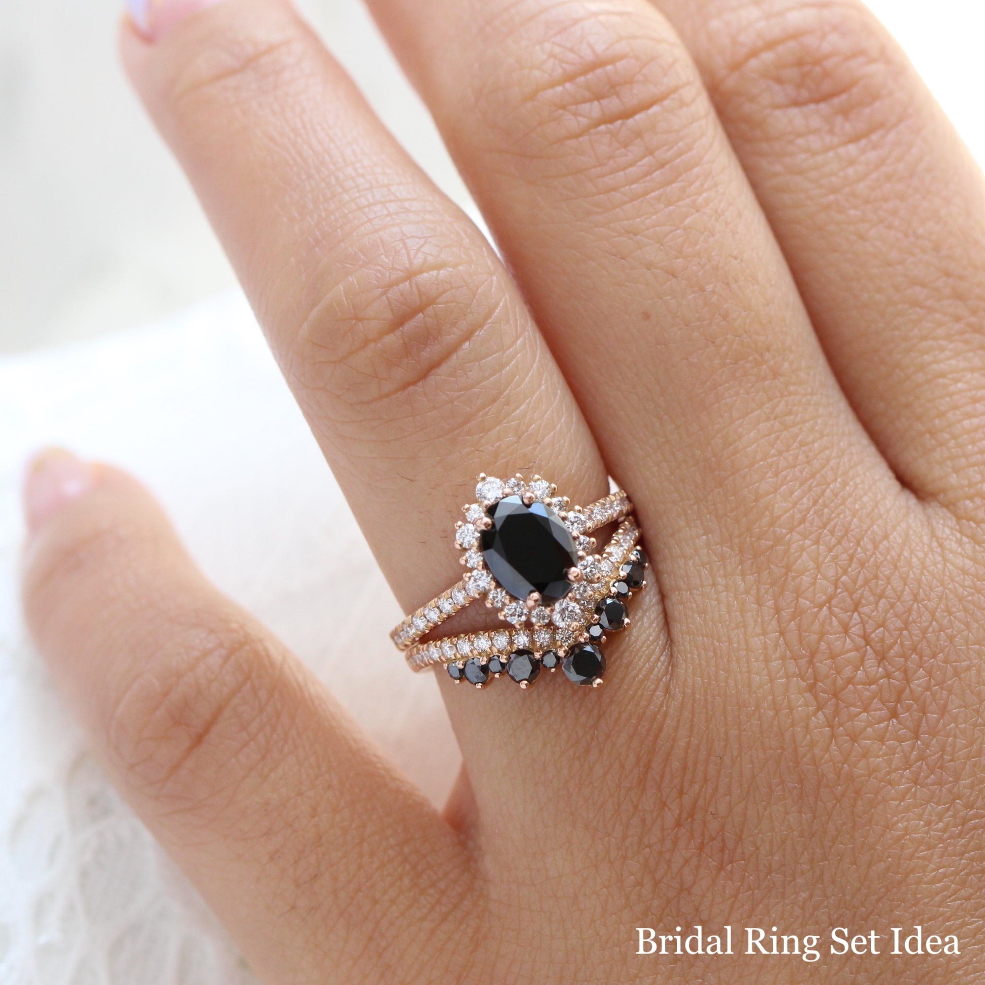 All black deals engagement rings