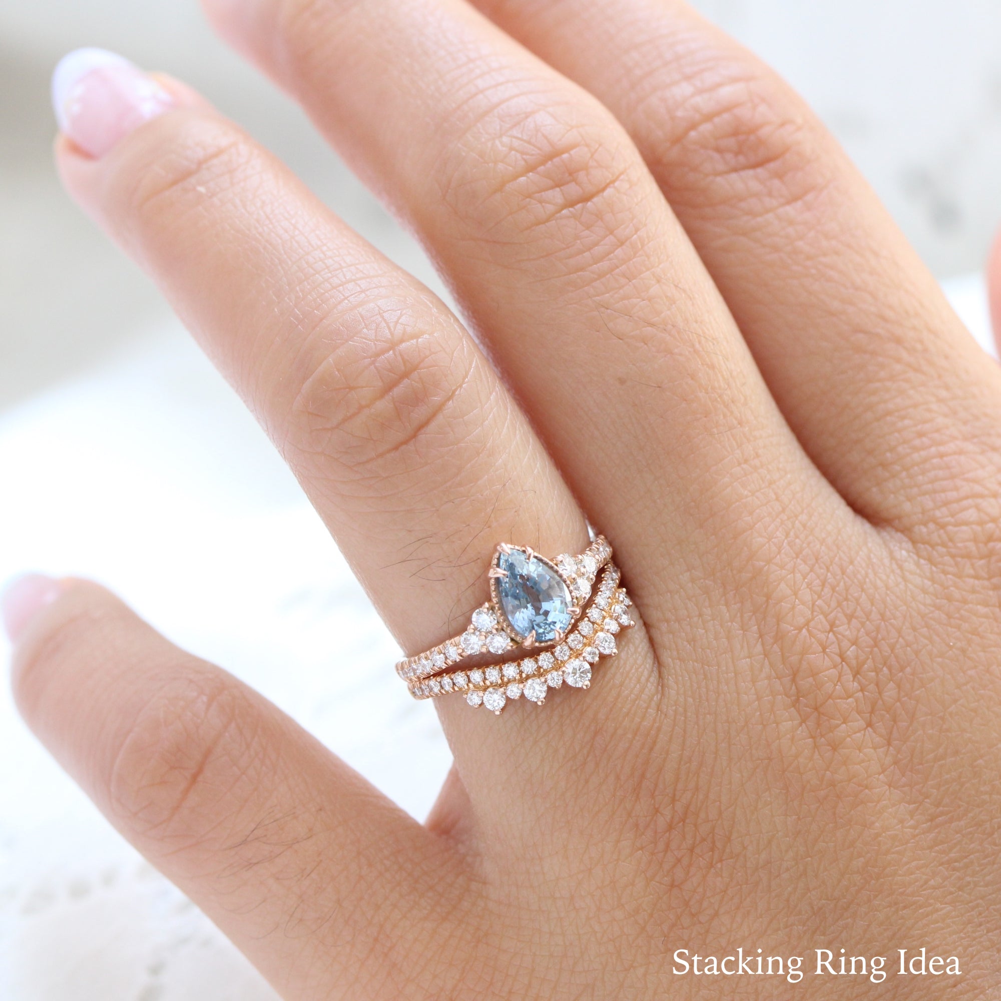 Aqua blue deals stone ring