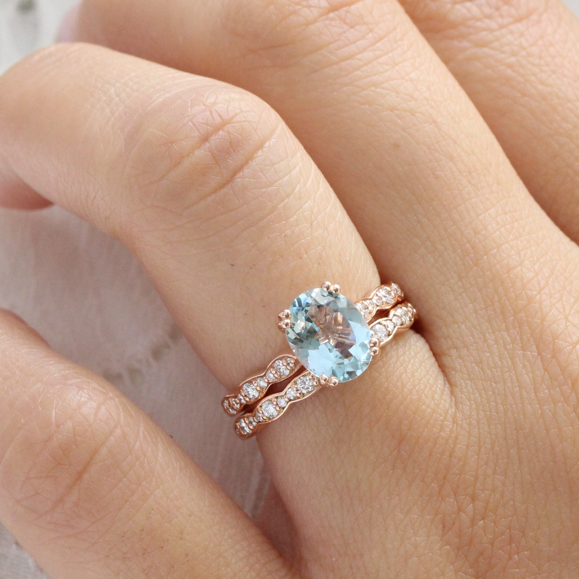 Aquamarine hot sale solitaire ring